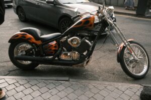 Custom Paint job on motorcycle